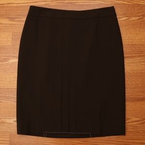 *SOLD* NEW LOFT Pencil Skirt Brown Pleated Front